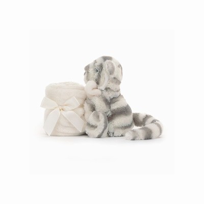 Jellycat Bashful Snow Tiger Soothers USA | 92154TZSD